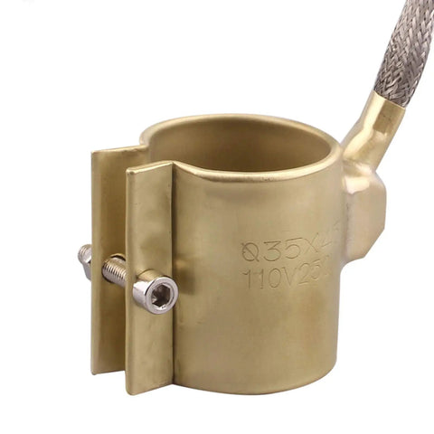 110V 250W Brass Band Heater 35mm By 45mm For Injection Molding Machines With Ceramic Wire Connection Safe Wiring Rust Resistant