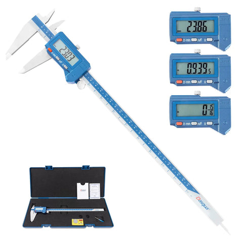 12 Inch Digital Caliper Pro Grade Shop Ready Stainless Steel IP54 Water Resistant With Large LCD Display And Storage Case