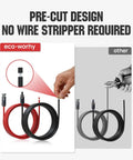 Beefy Solar Extension Cable 10 Ft 10 AWG 30 Amp DC IP67 Waterproof with quick connectors shown with pre-cut design for easy use