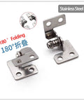 Stainless steel adjustable torque stop hinge with mounting plates, left-handed, 2.0 N.m