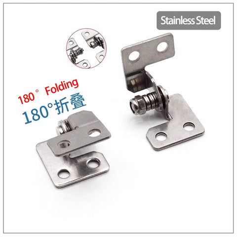 Stainless steel adjustable torque stop hinge with mounting plates, left-handed, 2.0 N.m