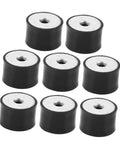 8 Pack Heavy Duty Rubber Vibration Isolation Pads With Dual Female Thread Shock Absorber Mounts, cylinder dampers, 8-pack