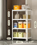 Rugged Workhorse Garage Storage Shelving Unit With Five Thousand Pounds Hefty Load Capacity Four Tier Adjustable Steel Racks, 150cm height.