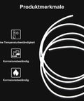 2M PTFE Teflon Tube For 1.75mm Filament 4mm OD 2mm ID Extruder Tubing For 3D Printers, coiled tube with symbols for temperature resistance