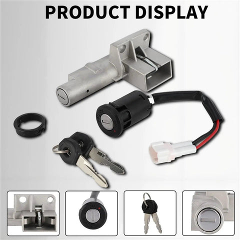 Durable Motorcycle Ignition Switch Replacement For Off Road Electric Bikes And E Bikes Easy Start Button with keys and wiring