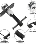 3 Piece Brake Caliper Piston Wind Back Tool Set for Rear Brake Pad Replacement, showing components and features of 45 steel tool.