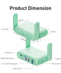 Pocket WiFi 7 Travel Router With Dual Band 2.4G And 5G Speeds Dual 2.5G Ethernet Ports USB 3.0 VPN Ready Mini dimensions and ports