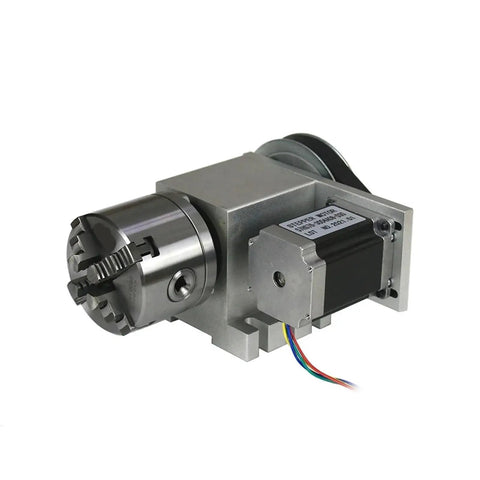 Heavy Duty CNC 4 Axis Tailstock With A Axis Rotary Indexing Head Featuring 65mm Center Height And Nema 23 Stepper Motor close-up view
