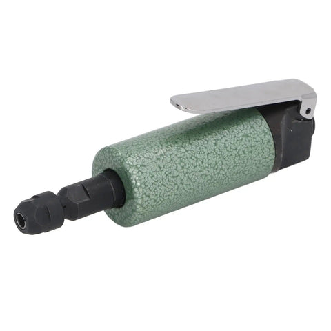 Pro Level Air Die Grinder 25000 RPM Knuckle Friendly Pneumatic polisher, green body with metal clip, for detailed mold work.