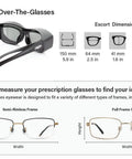 Fit Over Glasses Safety Shield 3 Pack With Clear Smoke And Yellow Lenses for day night rain shows dimensions and fit examples