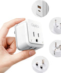 Must Have European Travel Adapter Set With 20W PD And QC For Fast Power Up No Fuss Safe Dual USB And USB C 2 US Sockets Compact