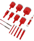 Heavy Duty Dry And Wet Hole Saw Kit For Ceramic Glass Tile Marble Granite 12 Piece Pro-Grade Brazed Saws displayed