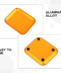 Aluminum Alloy Screw Trays Set Of 2 For Mechanics And RC Model Repairs Sleek Modern Design Parts Storage Bowls Rugged Small Parts Organizer For Workbench Versatile Tray For Sorting Screws And Tiny Tools, orange aluminum tray with rubber feet