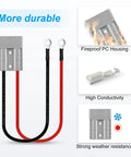 Road Ready 2 Pack Battery Quick Connect Terminals With Snap Tight O Ring Seals And Beefy 8 Awg Cores, fireproof housing, high conductivity