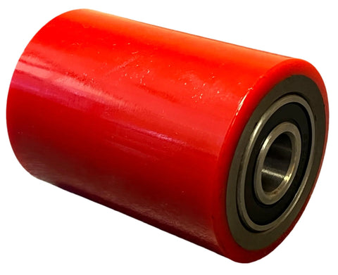 Beefy Poly Load Pallet Jack Wheels With Bearings, 2.75 Inch Diameter By 3.75 Inch Wide, 6204 Bearings, 3/4 Inch Axle, Heavy Duty Pair