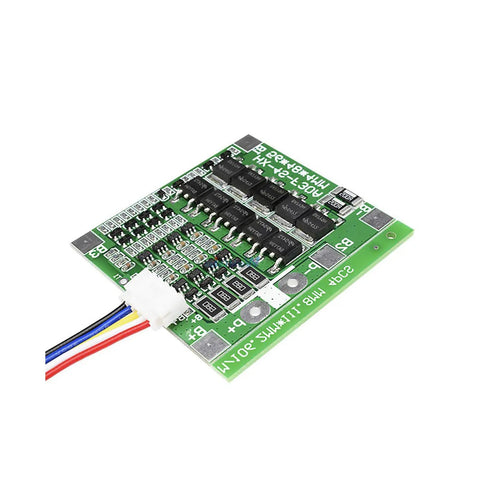 Heavy Hitter 2 Pack 14.8V 4S 30A Bms Protection Board For 18650 Li Ion Batteries in green PCB design with wiring connectors.