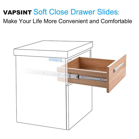 6 Pairs 12 Inch Soft Close Drawer Slides With 110Lb Capacity Heavy Duty Side Mount Cabinet Glides Ball Bearing 3 Fold Full Extension Quiet And Smooth