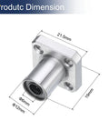 LMK6UU Linear Ball Bearings Deliver Rock Solid Precision With A 6Mm Bore And 12Mm Od Spec Featuring Square Flange, dimensions shown.