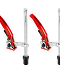 Built To Last Clamping Element 20mm Diameter For Multifunctional Tables, 160mm Clamping Range, 60mm Throat Depth, Chrome Plated Steel, Anti Pinch Soft Pads, Multi Angle Locking, Ratchet Arm For Fast Secure Hold; two clamps shown