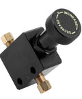 Supercharge Your Stopping Power With This Tight Adjustable Brake Proportioning Valve Crafted From Solid Aluminum Alloy For Universal Disc And Drum Systems That Keep Your Ride Planted And Handle Like A Dream, featuring a black flow splitter with brass fittings.