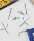 Heavy Duty Wing Nut And Toggle Bolt Kit For Drywall And Shutter Installations, One Eighth Inch Screws With Aircraft Clips displayed