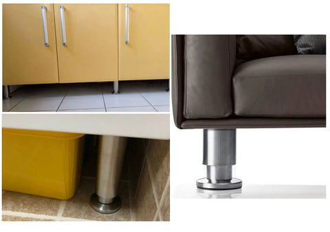 Adjustable Stainless Steel Furniture Legs Set Of 4 Heavy Duty Modern Feet For Cabinets Sofas Coffee Tables And TV Stands Leveling Feet