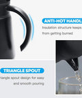 Monster 68 Ounce Stainless Steel Vacuum Insulated Coffee Carafe with anti-hot handle and triangle spout design