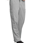 Mens Fly Front Cargo Scrub Pants With 7 Pockets Durable Fade Resistant Poly Cotton Poplin Plus Size 5XL Grey Rugged Wear