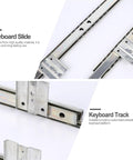 Smooth Operator Full Extension Drawer Slides Silent Soft Close Side Mount Brackets For Office Desk Keyboard Tray Heavy Duty Steel quiet glide tracks.