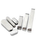 Set of 3mm Parallel Keys With Round Ends For Drive Shaft, A2 304 Stainless Steel Feather Key, 25mm Length, displayed against white.