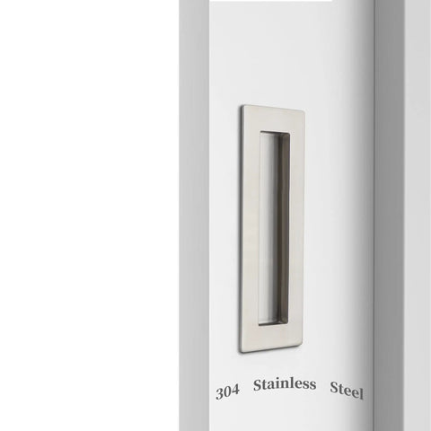 Sliding Pocket Door Handles Recessed Finger Pulls Set For Closet And Barn Doors Stainless Steel Brushed Nickel on door edge