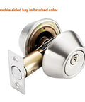 Kickproof Heavy Duty Deadbolt Door Lock With Smooth Brass Cylinder And Salt Spray Tested Zinc Alloy Body Built Like A Tank For Ultimate Front Door Security Upgrade double-sided key in brushed finish