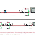 SAE To O Ring Terminal Harness With 15A Fuse setup diagram, showing connection to power and ground points, for cars and motorcycles.