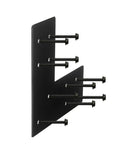 Four Pack Tough As Nails Heavy Duty L Brackets Corner 90 Degree Right Angle Steel Shelf Cabinet Support For Wood Furniture Repair With Screws 7.5 By 7.5 By 3 Inches Plus, side view with screws