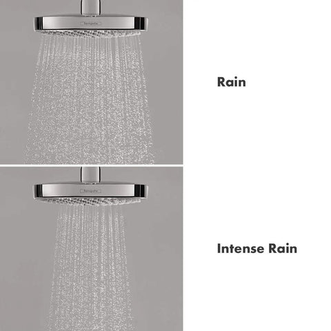 7 Inch Showerhead With Rain And IntenseRain Sprays, Low Flow Water Saving, QuickClean, White Chrome Finish, EcoRight 1.8 GPM