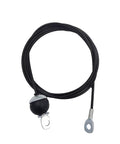 Hella Tough Steel Wire Cable Replacement For Home Gym Pulley Rigs, 5mm thick, featuring a sturdy end connection, for strength training.