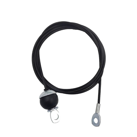 Hella Tough Steel Wire Cable Replacement For Home Gym Pulley Rigs, 5mm thick, featuring a sturdy end connection, for strength training.