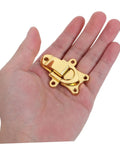 Premium 2pcs Vintage Toggle Latch Set For Boxes. Durable Zinc Alloy Golden Metal Hasp Locks Secure Tool Chest Trunk Gear