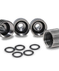 Airbrush Quick Release Disconnect Coupler Kit With Adjustable Valve Easy Connect No Screw Hassle Includes Four Extra Female Fittings And Five O Ring Set One Eighth Inch Male To One Eighth Inch Female Hose Connections featuring couplers and O-rings close-up