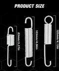 Ride Ready Universal Motorcycle Kickstand Springs Set For Dirt Bikes, Pit Bikes, Mini Bikes And Electric Scooters, Replacement Side Stand Springs, Stainless Steel, 83mm 103mm 105mm Fits Most Models with size labels