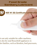Hand holding 5g tube of Food Grade Silicone Coffee Machine Lubricant Fits Saeco Philips Gaggia with NSF H1 SG Certification