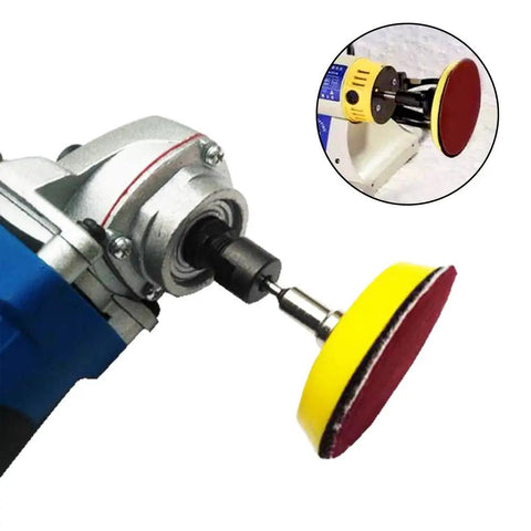 2 Inch Drill Sander Attachment With Backer Plate And One Quarter Inch Shank 100 Piece Sanding Discs Pad Kit in use