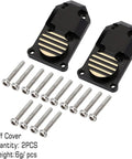 Beefed Up Brass Upgrades Diff Cover Steering Knuckle And RC Hex Extension Kit For Axial SCX24 AXI90081 two black brass diff covers