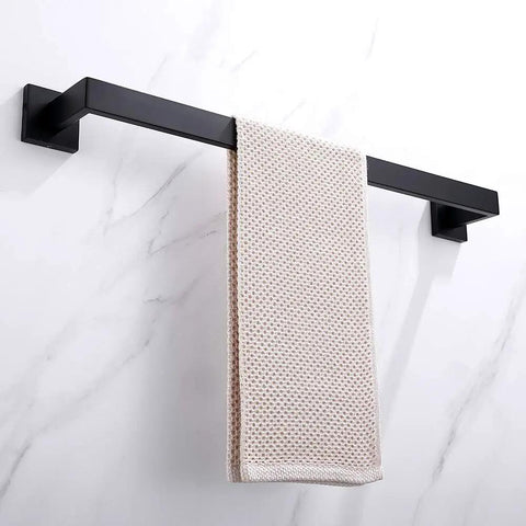 Heavy Duty 23.6 Inch Black Stainless Steel Towel Bar Rack For Bathroom And Kitchen Rustproof SUS 304 Wall Mount Towel Holder