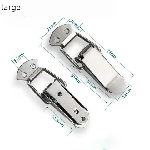 Stainless Steel Spring Toggle Latch 4 Pack For Large Boxes And Cases Beefy Rust Resistant Tool Box Trunk Latch dimensions