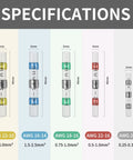 Specifications of Heavy Duty 200 Pcs Waterproof Solder Seal Wire Connectors 18 16 Gauge Green Heat Shrink Butt Terminal Splices.