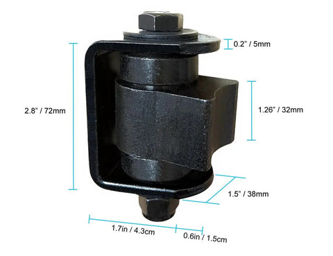 Beefy Built Heavy Duty Industrial Gate Hinges For Swing Gates Weld On To Large Iron Or Steel Vehicular Gates Up To 1100 Pounds Per Pair With Silent Operation And High Temperature Sealed Bearings Maintenance Free, black steel hinge with 72mm height