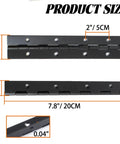 Six Piece Heavy Duty Matte Black Piano Hinges 8 Inch Continuous Steel Hardware Rust Proof dimensions showing length and width markings
