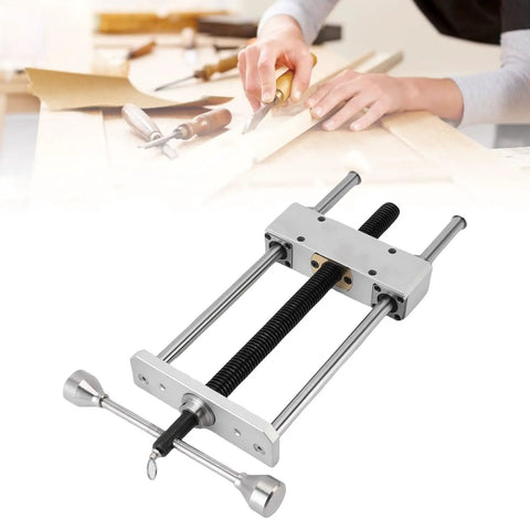 Heavy Duty CNC Machined Woodworking Vise Clamp Fixture For Workbench With Non Slip Grip Design, showcasing precision detail and assembly.
