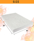 Kaowool ceramic fiber insulation blanket, 2 in thick, 15 x 24 in, fireproof, angled front view